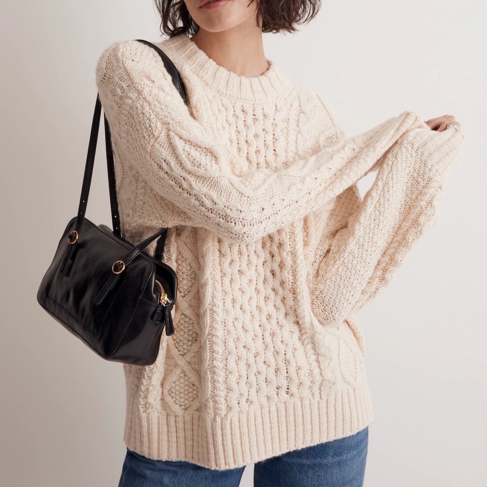 Madewell Cable-Knit Oversized Sweater size S